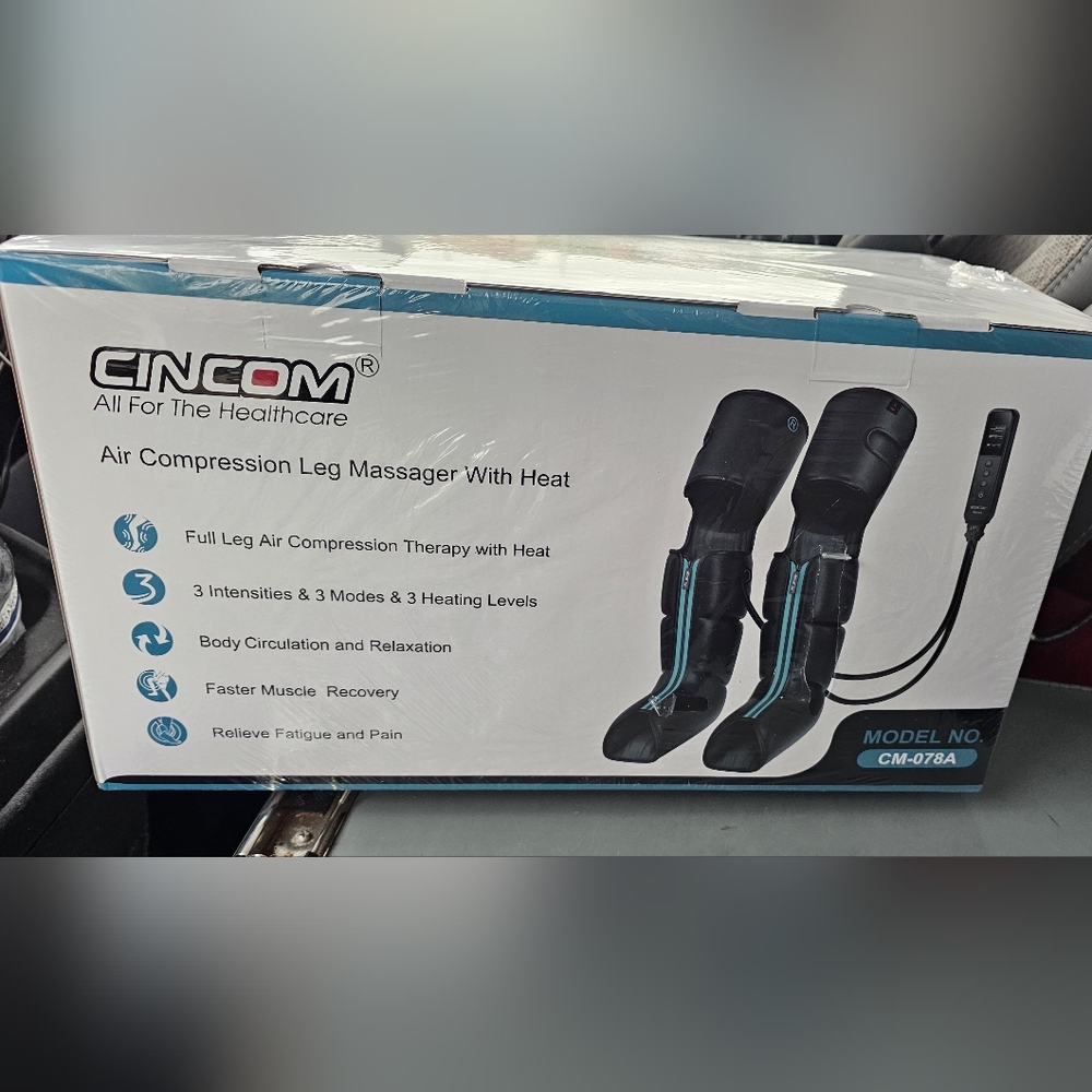 Black Heated Leg Massager with Remote